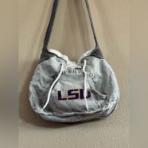 LSU Gray and White Shoulder Bag
